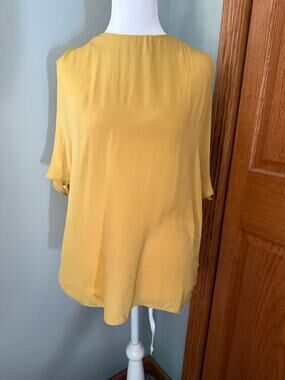 Naked Zebra Yellow Blouson Top Size Large